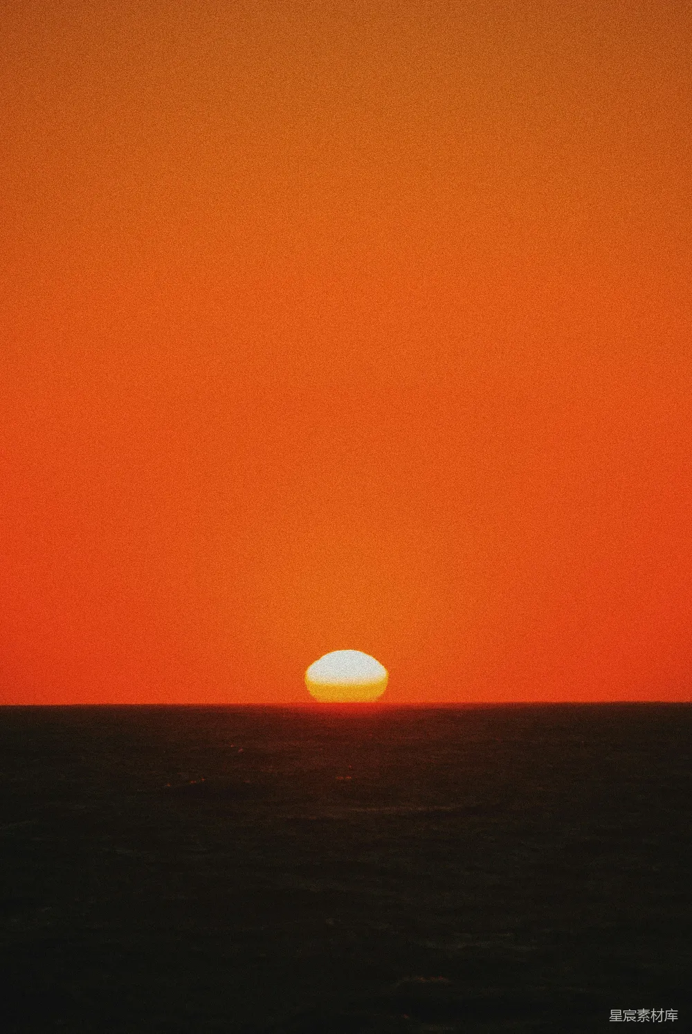 高清摄影 日落 海景 橙色 宁静 自然 红日沉海