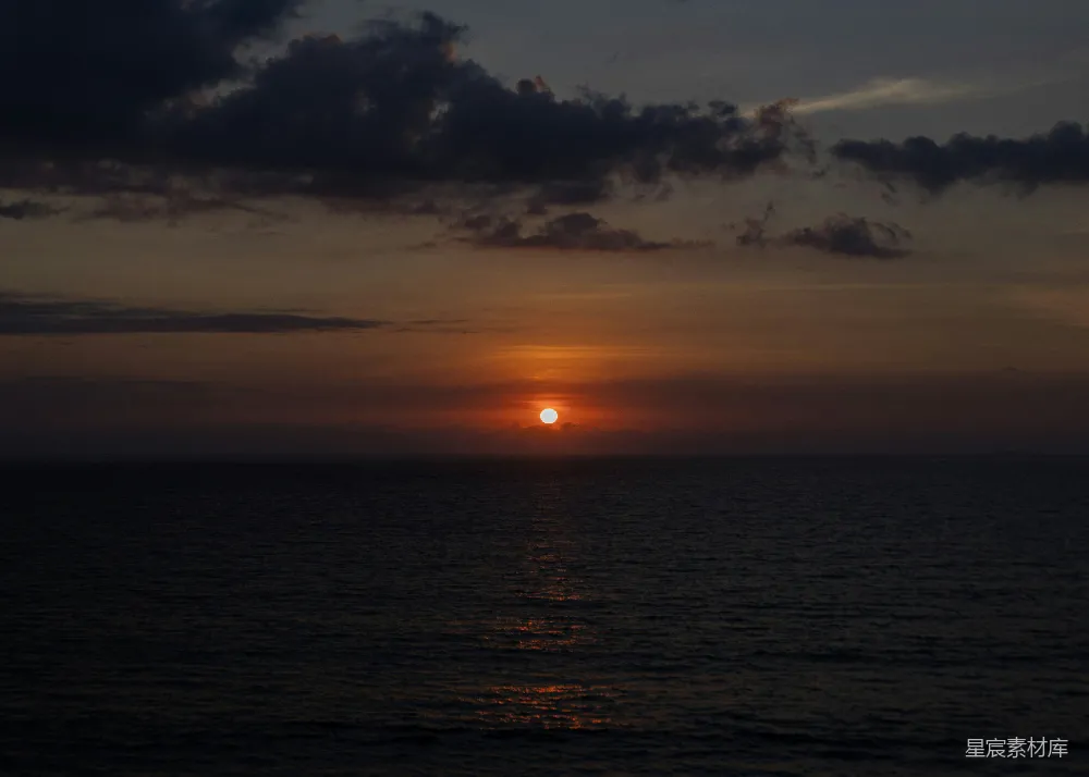 高清摄影 日落 海洋 宁静 自然 风景 海面的日落