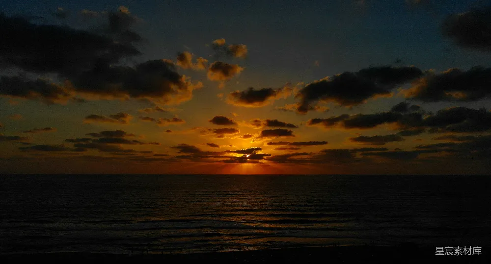 高清摄影 日落 海景 自然风光 宁静 浪漫 日落海景