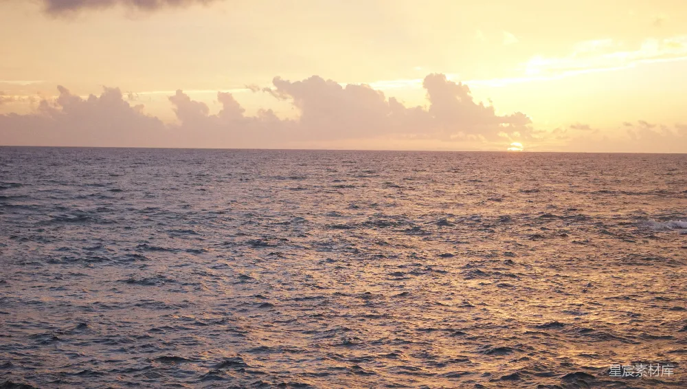 高清摄影 日落 海洋 宁静 自然美景 平静 海上的日落
