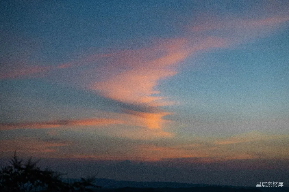 高清摄影 天空 日落 自然 宁静 风景 落日余晖的天空