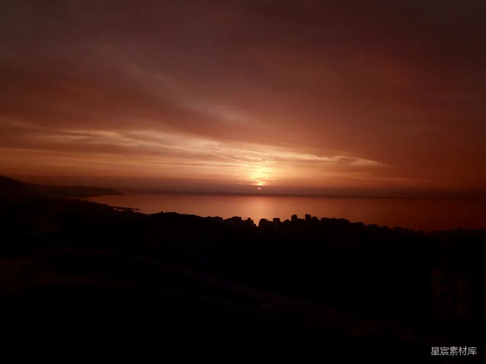 高清摄影 海景 黄昏 剪影 城市 自然 黄昏海景剪影