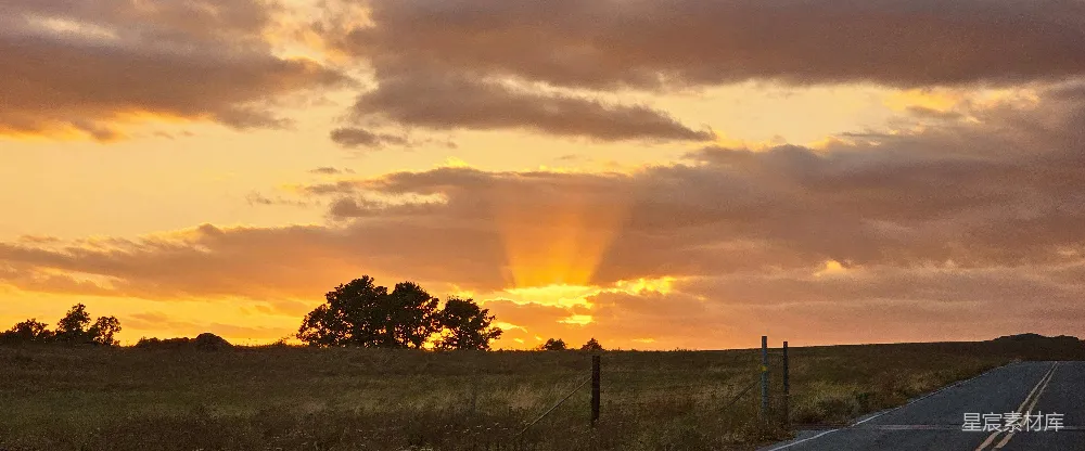 高清摄影 夕阳 田野 宁静 风景 自然 夕阳下的宁静田野