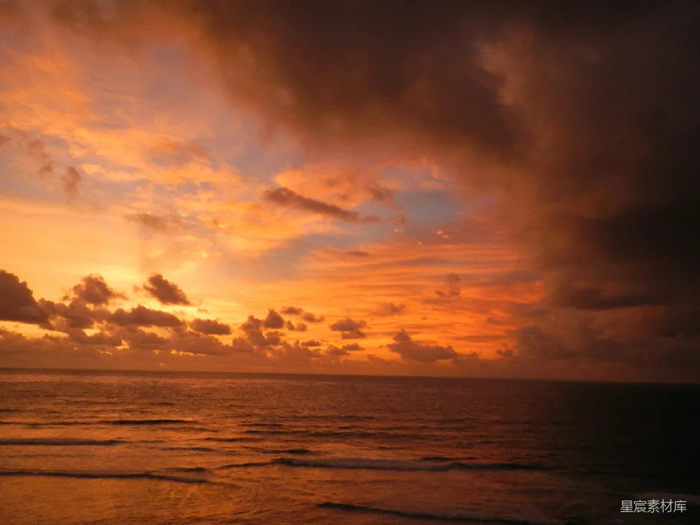 高清摄影 日落 海景 自然风光 宁静 夕阳 日落时分的海景