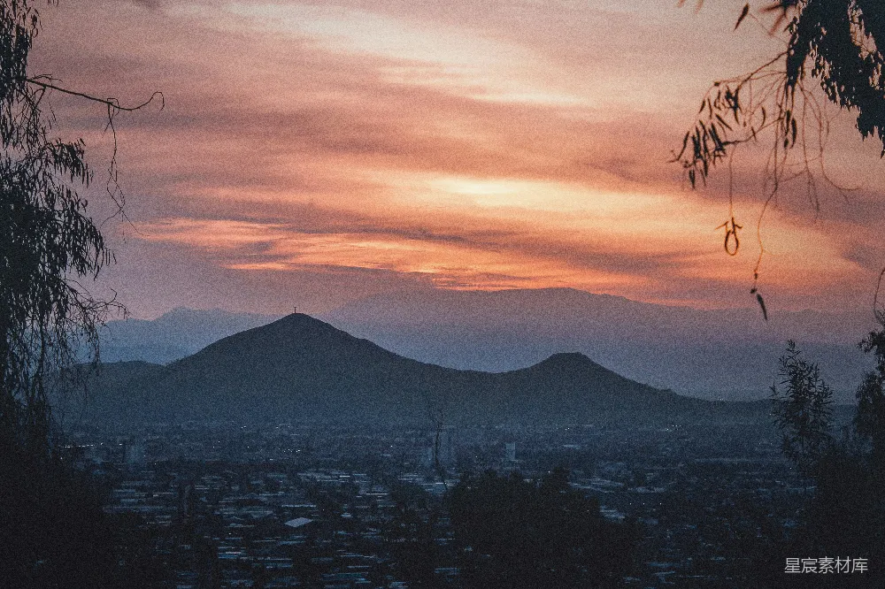 高清摄影 风景 黄昏 城市 山景 宁静 暮色山城