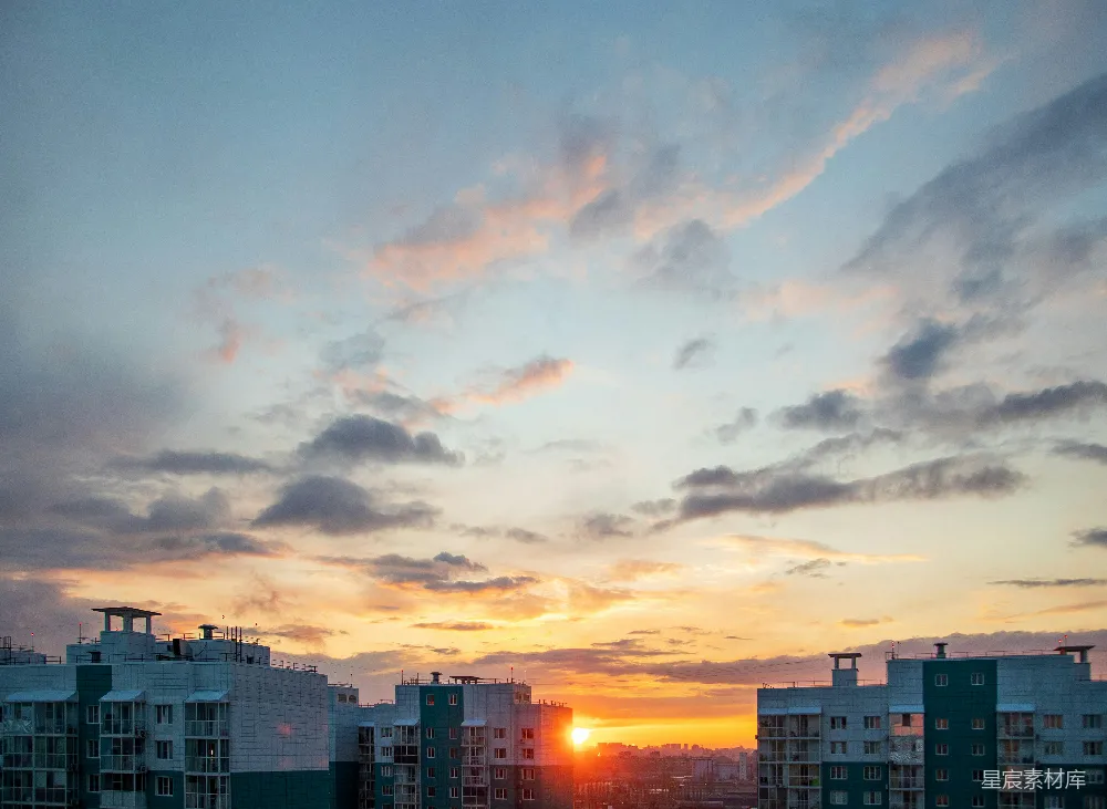 高清摄影 城市 日落 天空 建筑 自然 城市日落