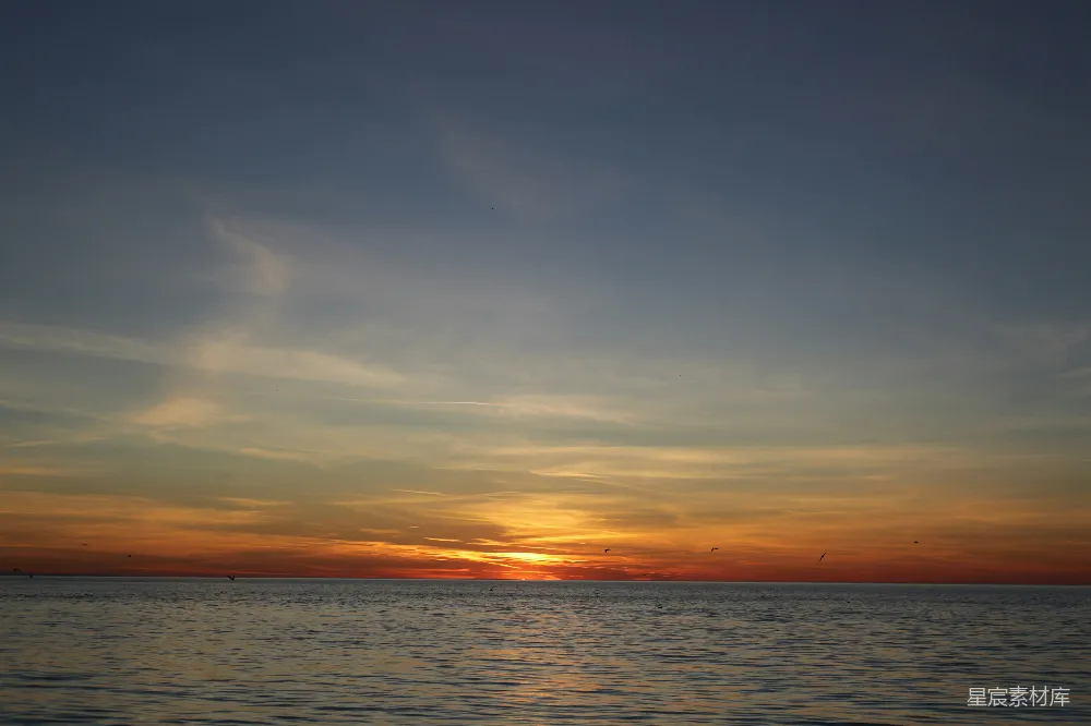 高清摄影 日落 海景 宁静 自然风光 日出日落 夕阳下的宁静海景