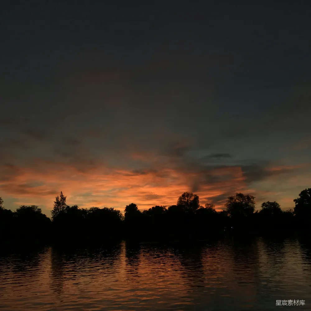 高清摄影 日落 湖景 宁静 自然 风景 日落时分的宁静湖光