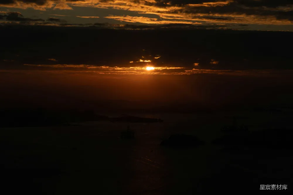 高清摄影 日落 港口 城市景观 自然风光 城市日落 夕阳下的海港