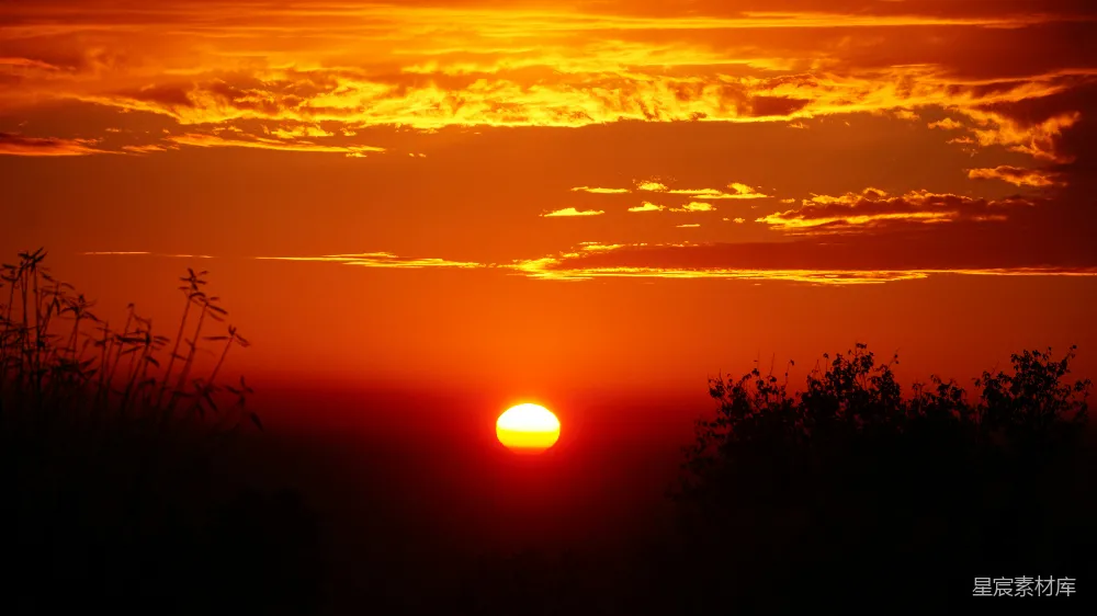 高清摄影 夕阳 自然风光 宁静 日落 户外 夕阳下的宁静时刻