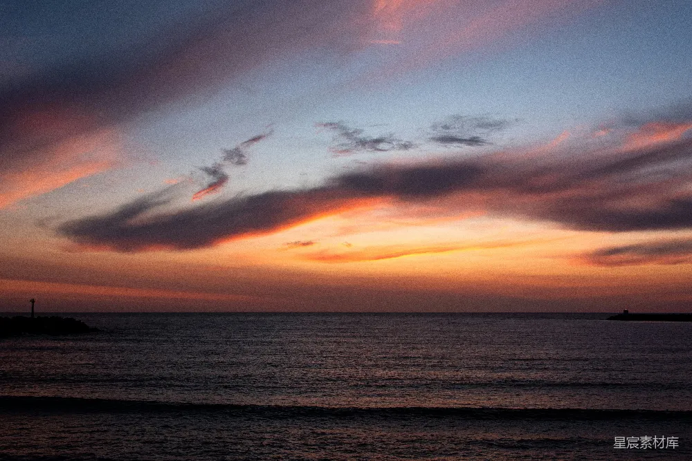 高清摄影 夕阳 海洋 自然风光 宁静 日落 夕阳下的海洋