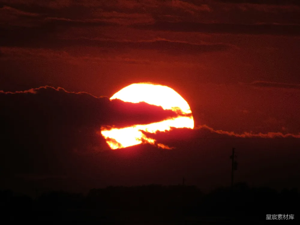 高清摄影 日落 自然风光 宁静 温暖 乡村 夕阳西下