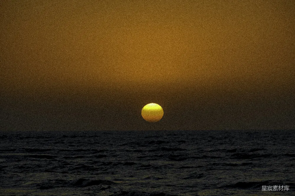 高清摄影 落日 海景 宁静 自然风光 日落 海平线上落日余晖