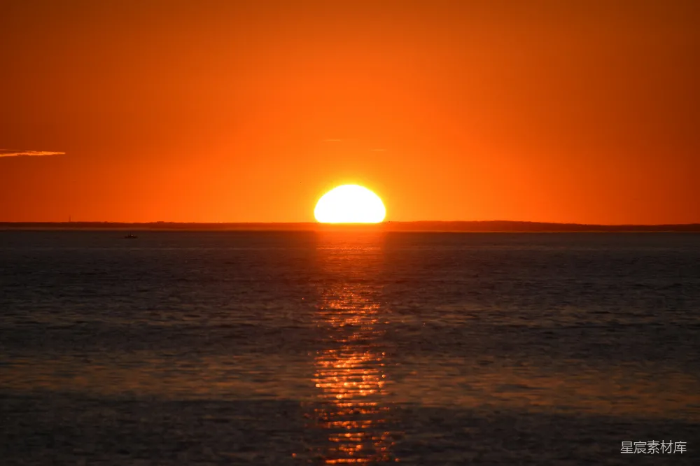 高清摄影 夕阳 海景 宁静 自然 美景 海上的日落