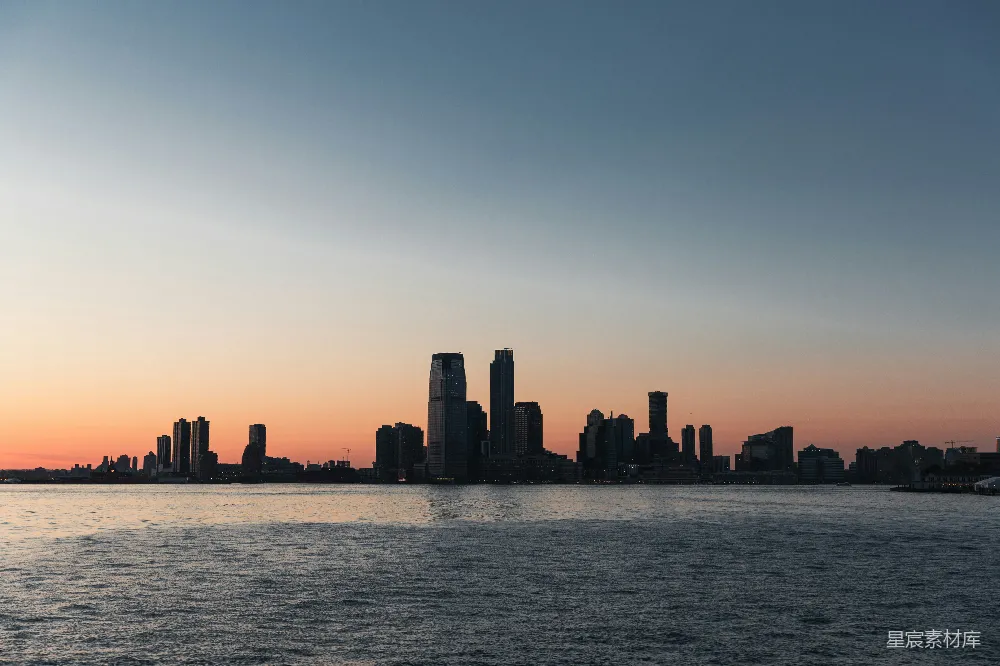 高清摄影 城市 夕阳 天际线 都市景观 城市风光 夕阳下的都市天际线