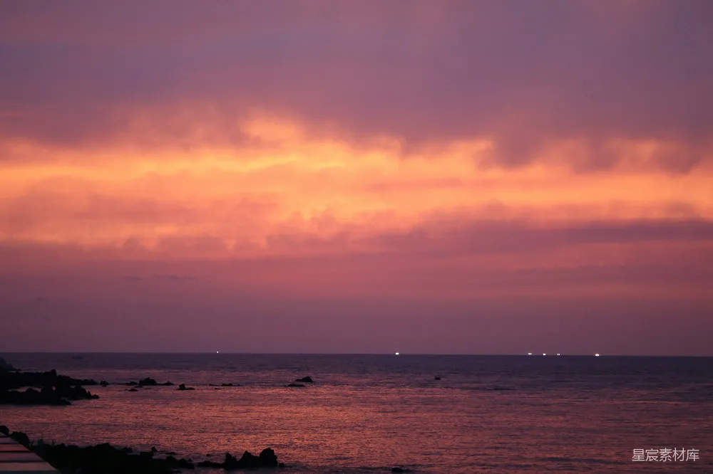 高清摄影 日落 海景 宁静 自然 摄影 日落海景