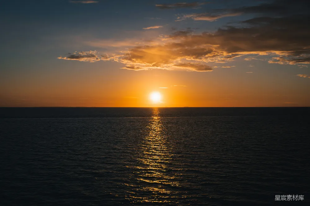 高清摄影 日落 海洋 宁静 自然美景 黄昏 海上的日落