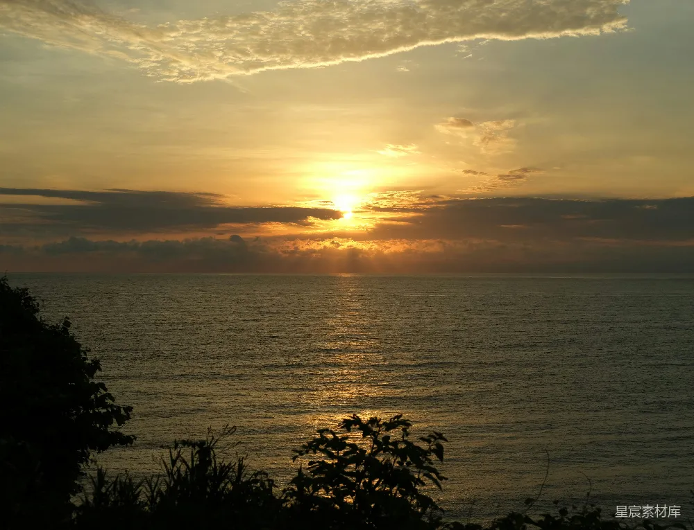高清摄影 日落 海景 自然风光 宁静 户外 海上的日落