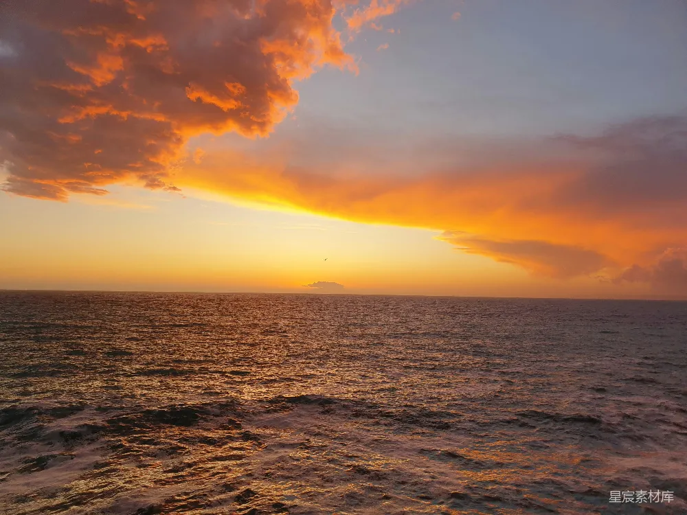 高清摄影 日落 海洋 自然美景 宁静 风光 日落海洋