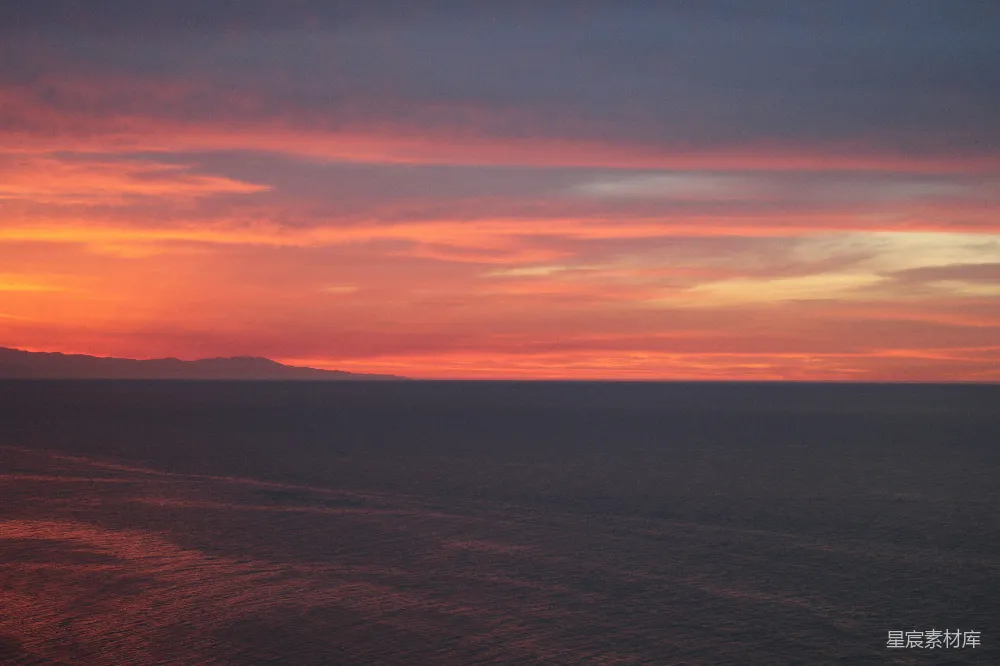 高清摄影 日落 海洋 宁静 自然 风景 绚丽日落与宁静海景