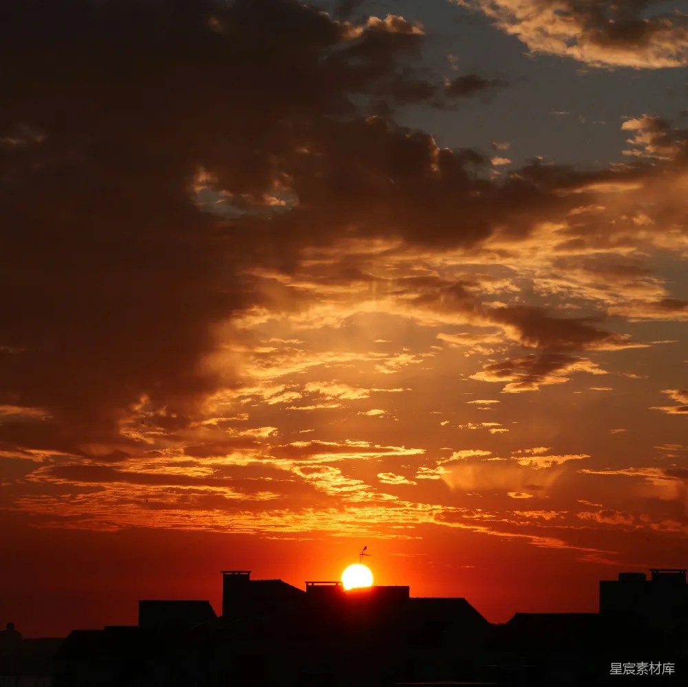 高清摄影 夕阳 城市 剪影 自然 风景 夕阳下的城市剪影