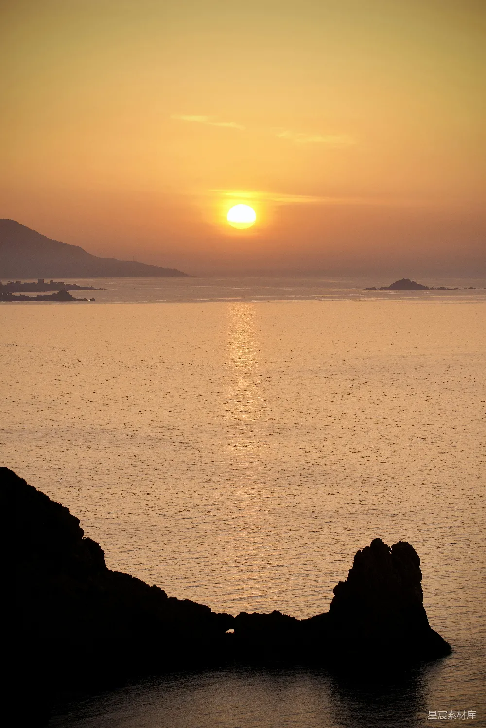 高清摄影 日落 海洋 自然风光 宁静 风景 海上的日落