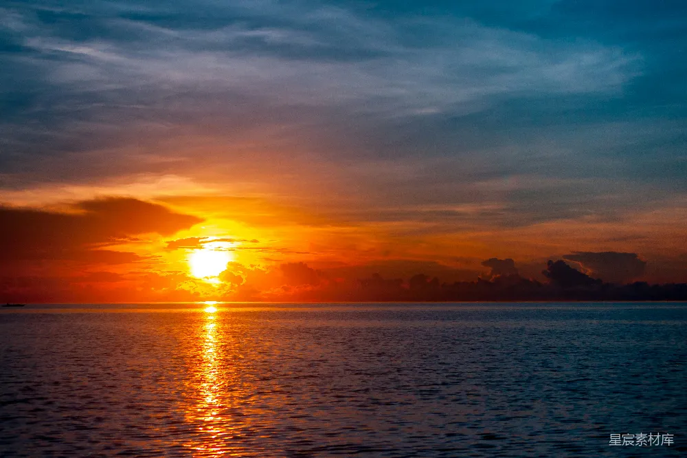 高清摄影 夕阳 海景 宁静 自然 风景 夕阳海景