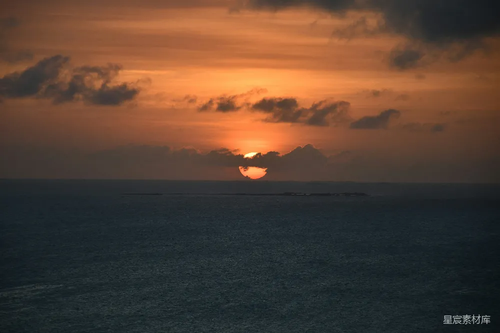 高清摄影 日落 海洋 自然景观 宁静 风景 海平面上的日落