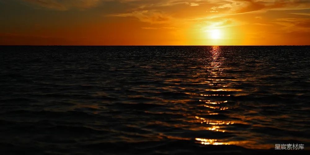 高清摄影 日落 海景 宁静 自然风光 夕阳 海平面上的日落