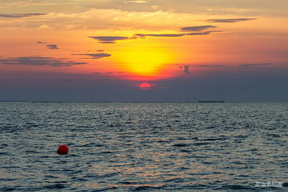 高清摄影 日落 海景 宁静 自然 风景 夕阳下的宁静海景