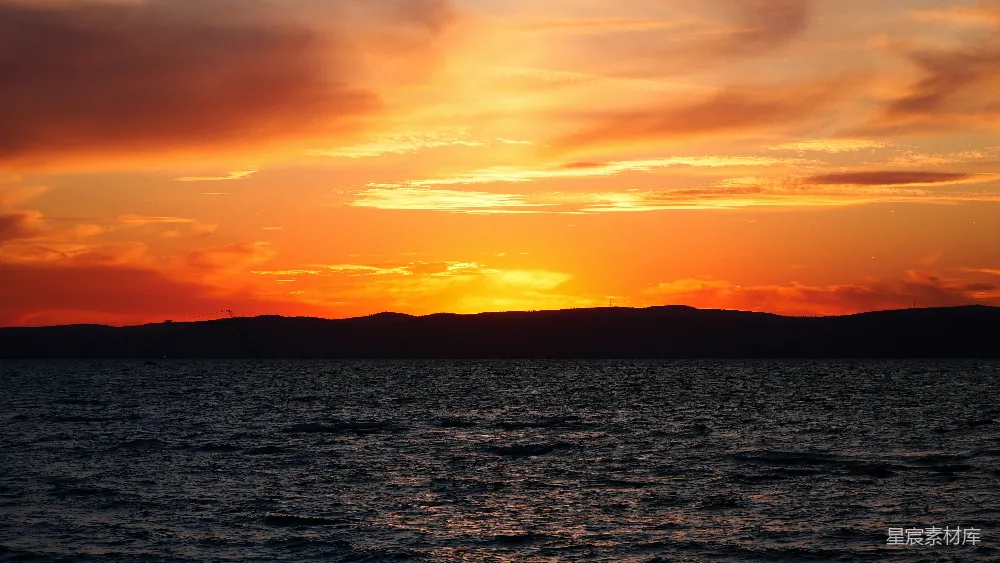 高清摄影 夕阳 海景 宁静 自然美景 日落 夕阳下的海景