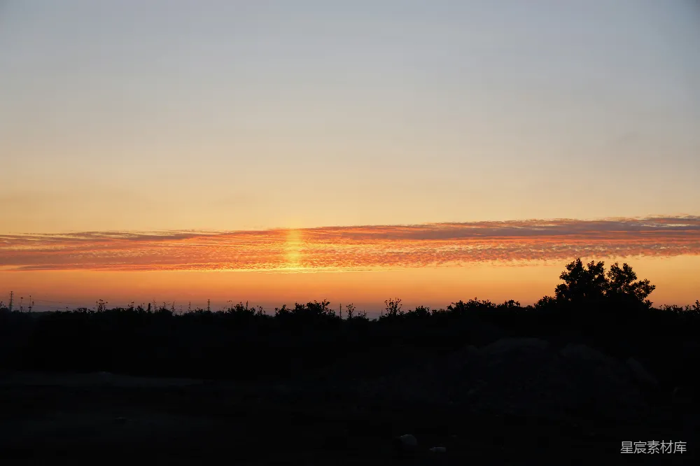 高清摄影 夕阳 田野 宁静 自然 风景 黄昏的田野