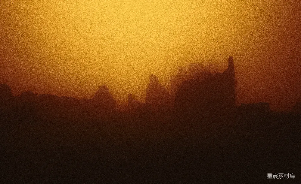 高清摄影 城市 夕阳 雾气 剪影 城市景观 夕阳下的城市轮廓