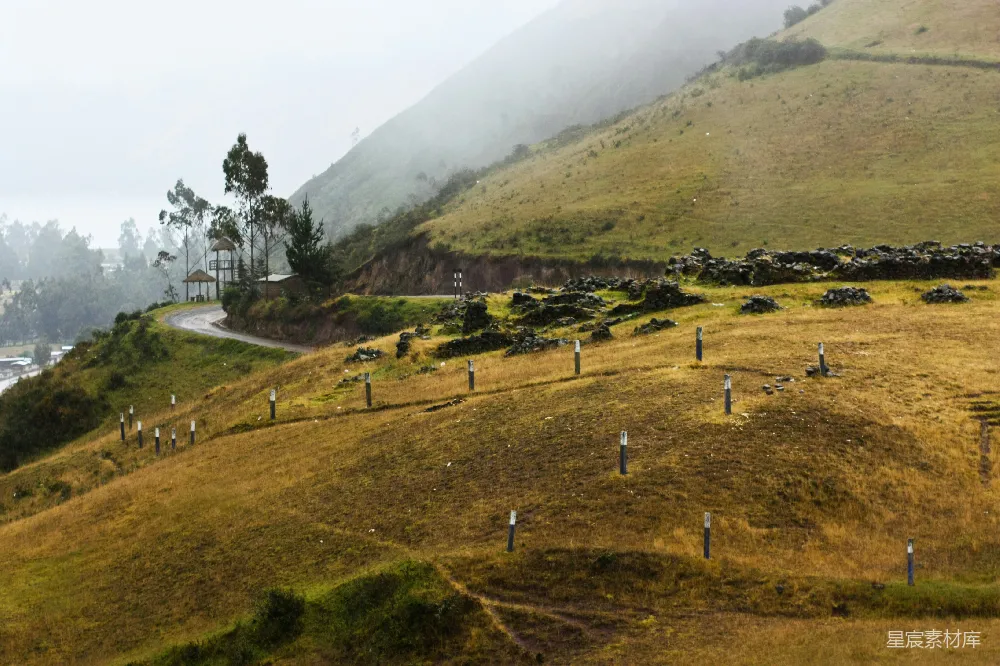 高清摄影 自然风光 乡村 雨景 道路 风景 雨中的山间小路