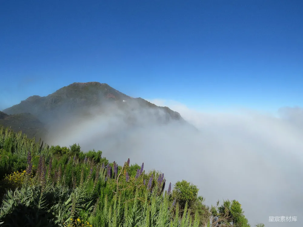 高清摄影 风景 自然 山脉 云雾 户外 云海中的山峰