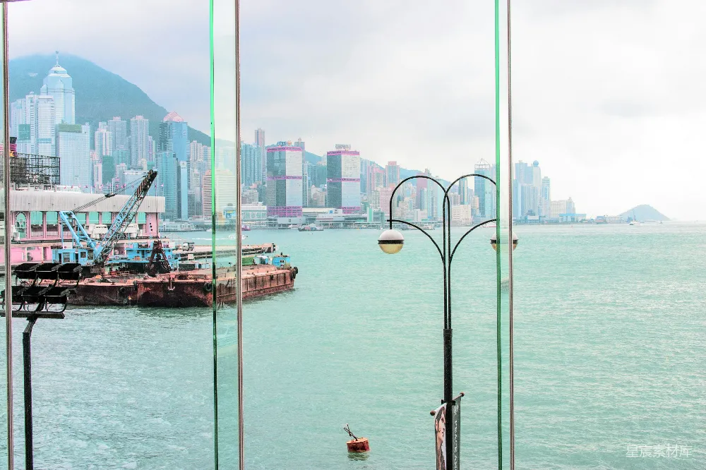 高清摄影 香港 维多利亚港 城市景观 现代都市 港口 香港维多利亚港的现代与传统