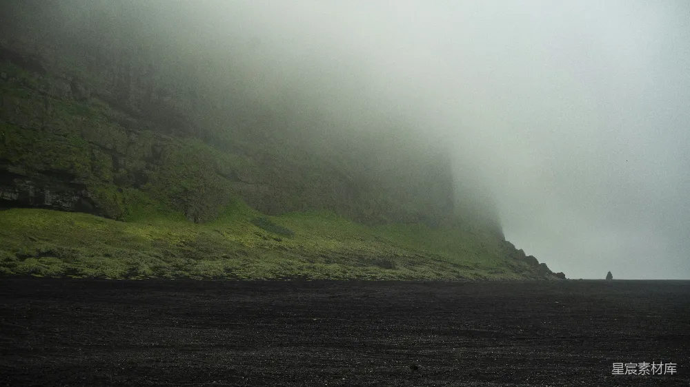 高清摄影 火山海滩 迷雾 自然风光 探险 旅行 迷雾中的火山海滩