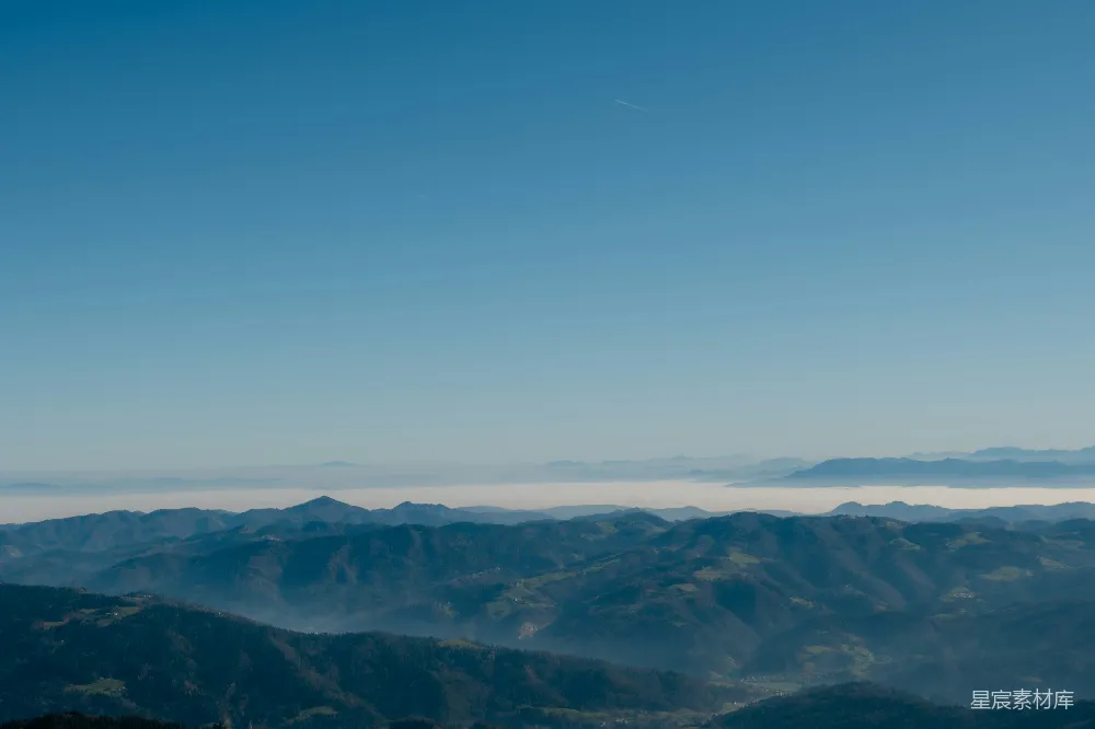 高清摄影 山景 云海 自然风光 宁静 清新 云海山景