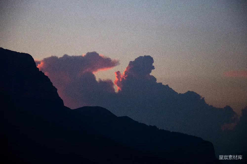 高清摄影 火山 日落 自然 壮丽 景观 火山喷发与日落