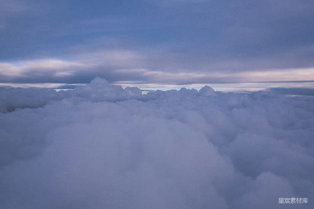 高清摄影 天空 云层 宁静 自然 飞行 云海之上