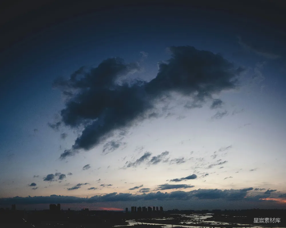 高清摄影 黄昏 城市 剪影 天空 自然 黄昏时分的城市剪影