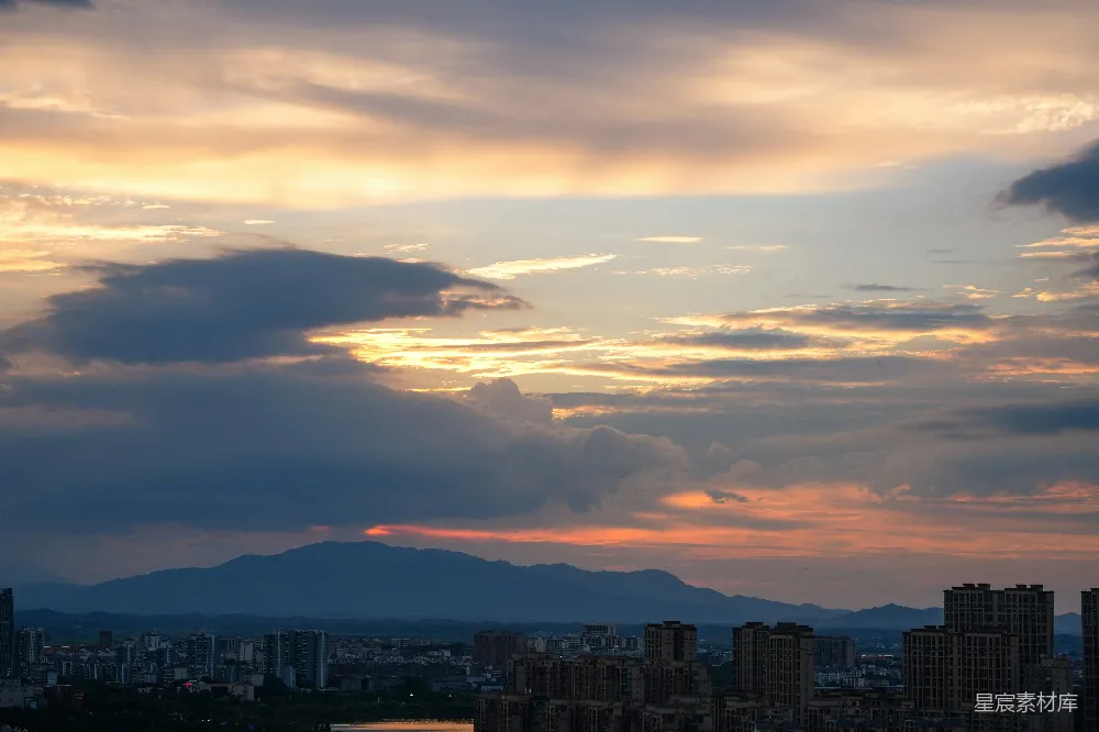高清摄影 城市 日落 天空 建筑 自然 城市日落剪影