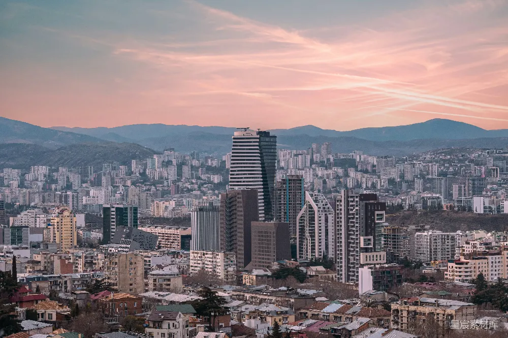 高清摄影 城市 日落 建筑 风景 城市风光 日落时的城市天际线