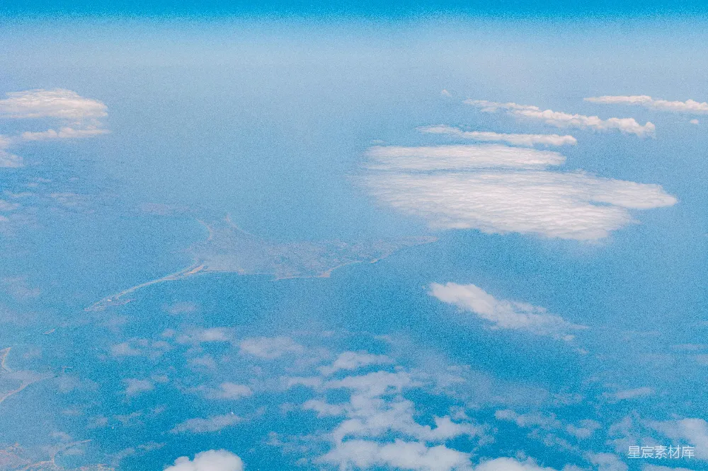 高清摄影 岛屿 天空 云彩 航拍 自然 蓝天下的岛屿