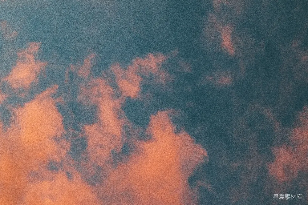 高清摄影 自然 天空 日落 宁静 风景 夕阳染红的云彩