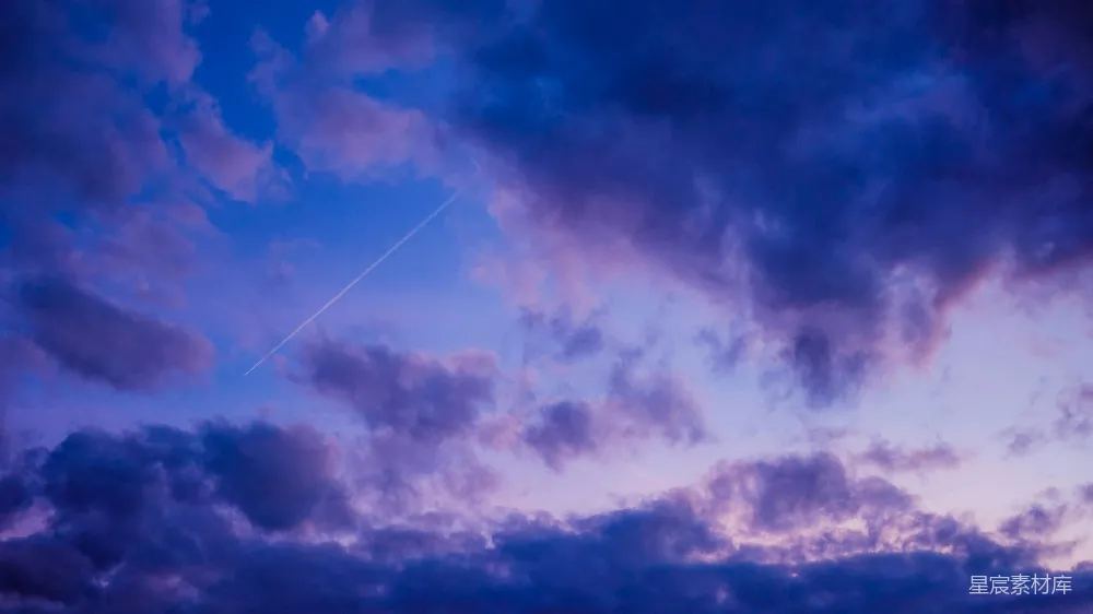 高清摄影 天空 夕阳 云彩 自然 宁静 夕阳余晖下的天空