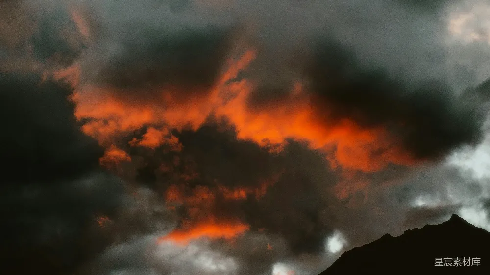 高清摄影 火山爆发 自然现象 红色天空 自然美景 环境事件 炽热的火山爆发