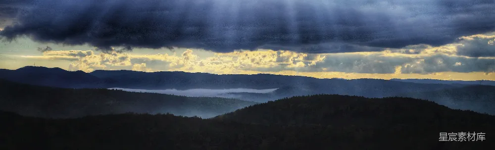 高清摄影 风景 晨光 山峦 云雾 自然 晨曦中的山峦