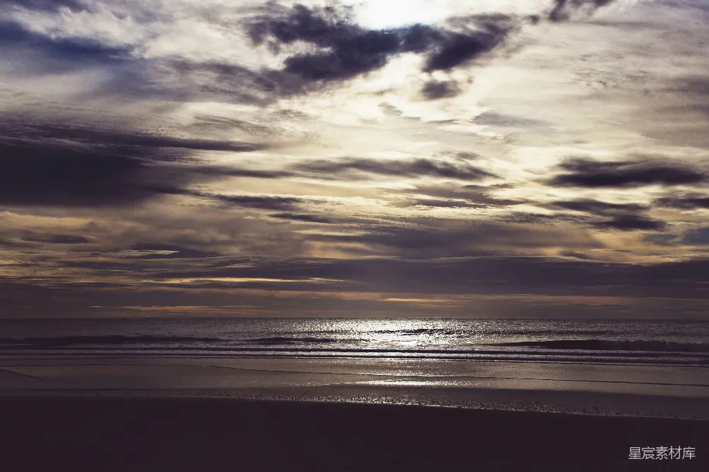 高清摄影 海滩 黄昏 自然风光 宁静 风景 黄昏时分的海滩