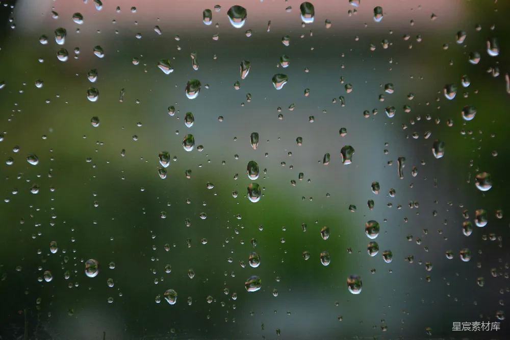 高清摄影 雨滴 透明 自然 宁静 模糊 雨滴下的世界